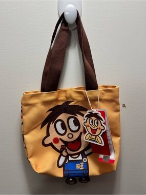 Want Want Snacks Hot Kid Logo Reusable Tote Bag Yellow Taiwanese Snack Brand